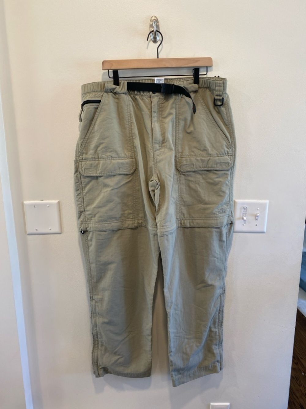 The North Face Pants Men XL Cargo Convertible Nylon Belted Outdoors gorpcore